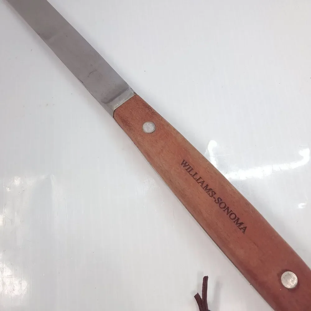 Williams-Sonoma BBQ carving slicing meat knife Grill Tool wood handle stainless